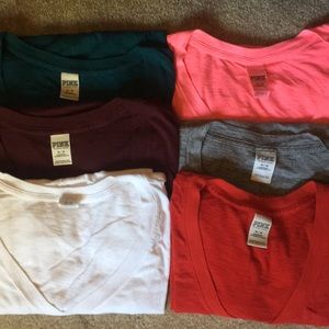 Victoria’s Secret Pink V- neck tees